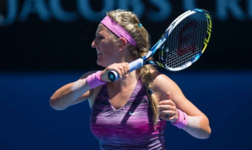 Victoria Azarenka described the conditions at the Australian Open like dancing in a frying pan as she kicked off her title defence with victory over Johanna Larsson