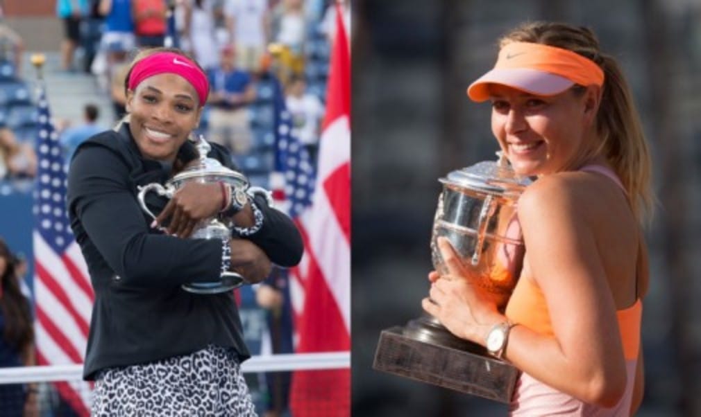 Serena Williams and Maria Sharapova are the first two players to qualify for the BNP Paribas WTA Finals in Singapore