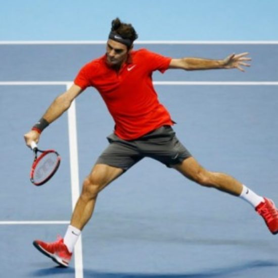 Andy MurrayÈs season came to an end at the hands of Roger Federer as the six-time champion became the first man to book his place in the last four at the Barclays ATP World Tour Finals