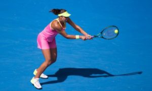 Madison Keys who was defeated in ThursdayÈs Australian Open semi-final 7-6(5) 6-2 by Serena Williams