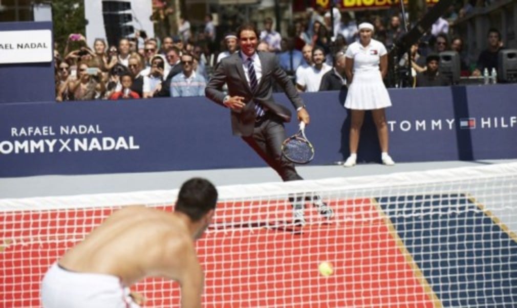 Rafael Nadal was unveiled as the new face (and body) of Tommy Hilfiger at a pop-up tennis event in New York ahead of next weekÈs US Open