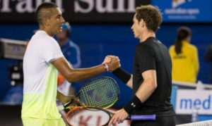 Andy Murray will meet Nick Kyrgios in his opening match at the US Open after being drawn in the same half of the draw as Roger Federer