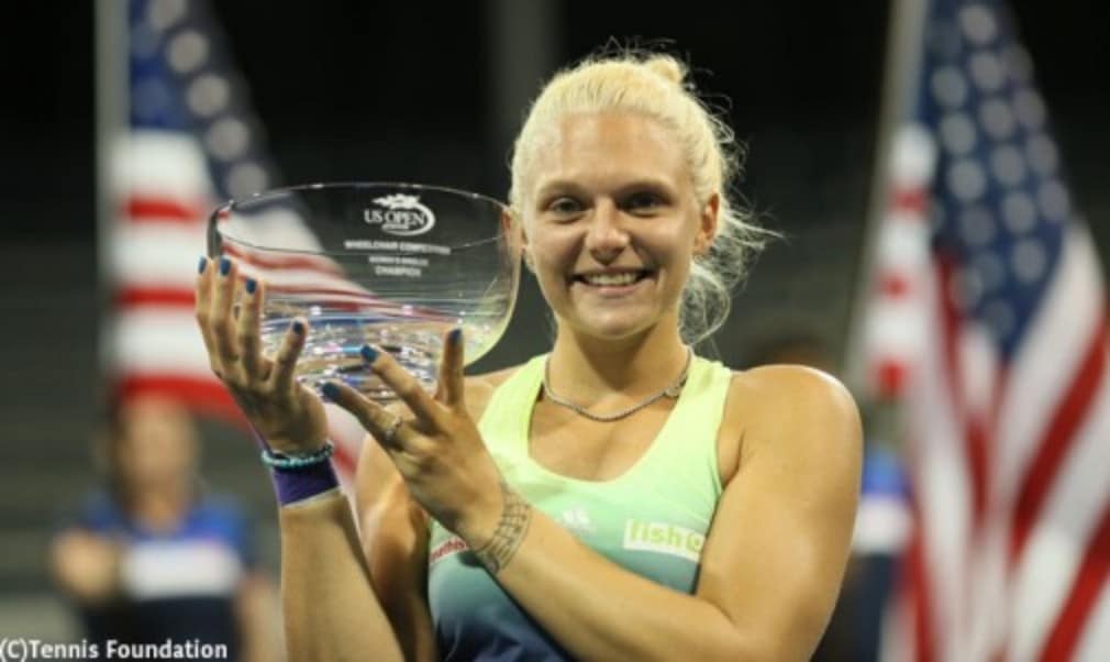 Jordanne Whiley became the first British woman to win a wheelchair tennis Grand Slam singles title at the US Open