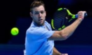 Jack SockÈs autumn bloom continued as he defeated Alexander Zverev 6-4 1-6 6-4 to reach the semi-finals of the ATP Finals in London