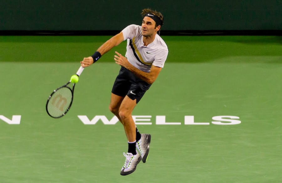 Roger Federer Serving