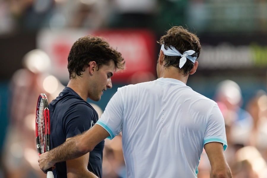 Roger Federer and Dominic Thiem