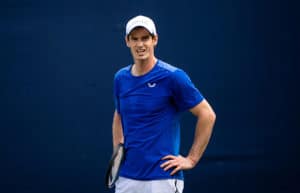 Andy Murray in training at Queens
