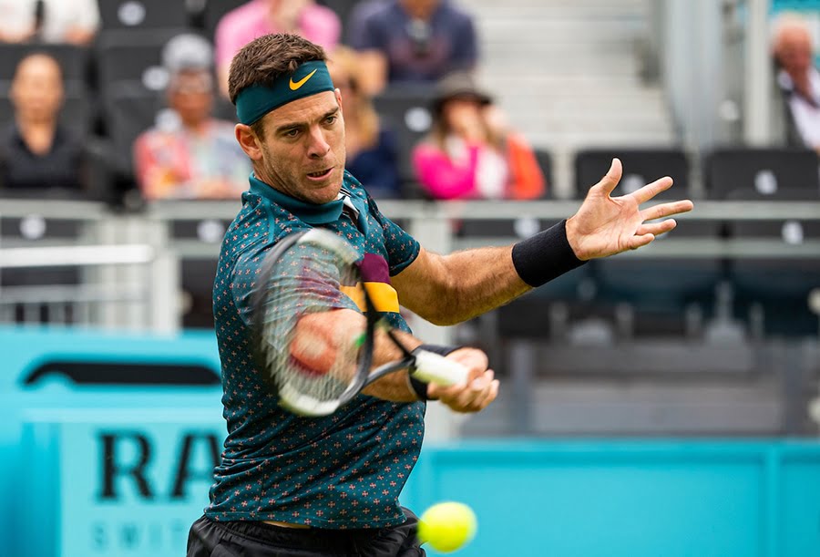 Juan Martin del Potro forehand at Queen's