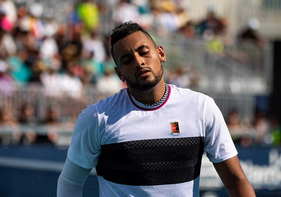 Nick Kyrgios frustrated