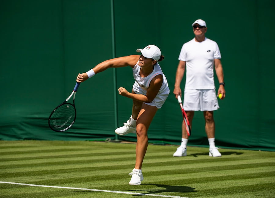 Ash Barty Wimbledon 2019 serves