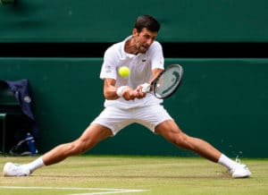 Novak Djokovic Wimbledon 2019 flexibility