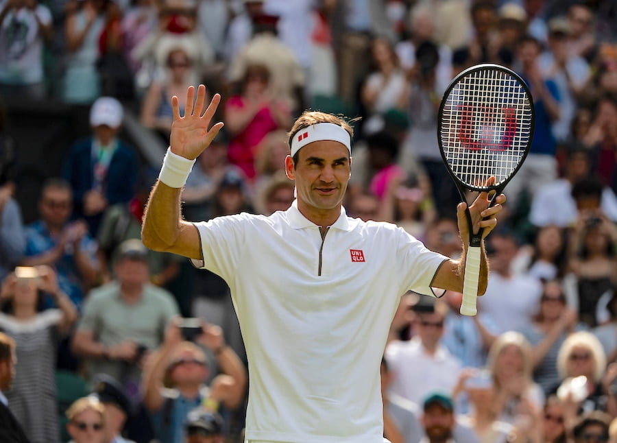 Roger Federer wins first match at Wimbledon 2019