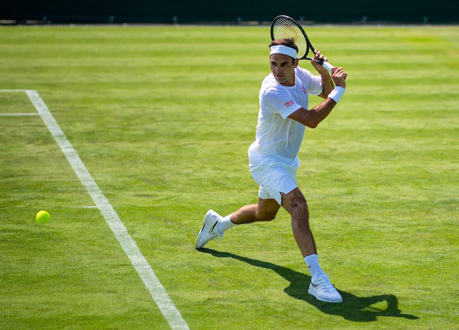 Roger Federer plays Lucas Pouille in Wimbledon 2019 4th round