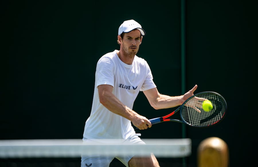 Andy Murray Wimbledon 2019 practise