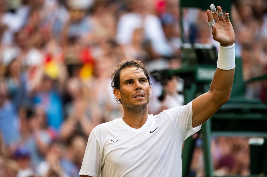 Rafa Nadal wins at Wimbledon 2019