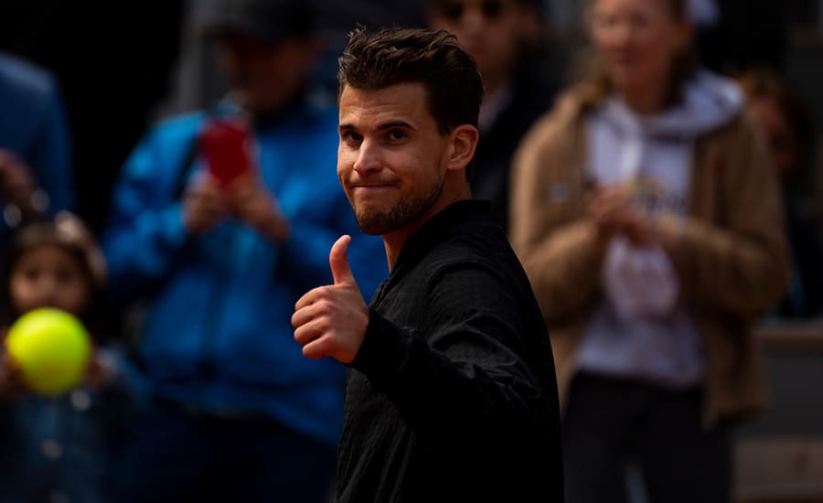 Dominic Thiem thumbs up