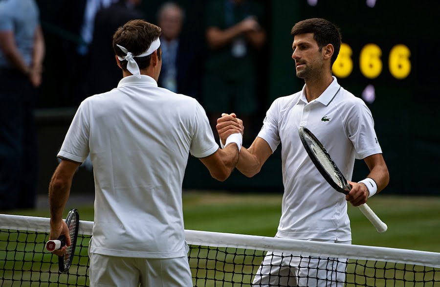 Novak Djokovic and Roger Federer