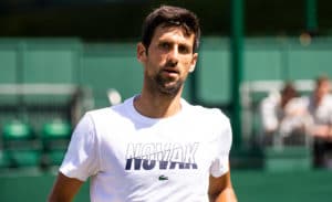 Novak Djokovic looking unimpressed