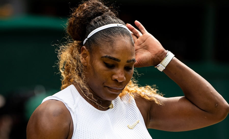 Serena Williams looking down