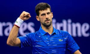 Novak Djokovic US Open 2019 punches air