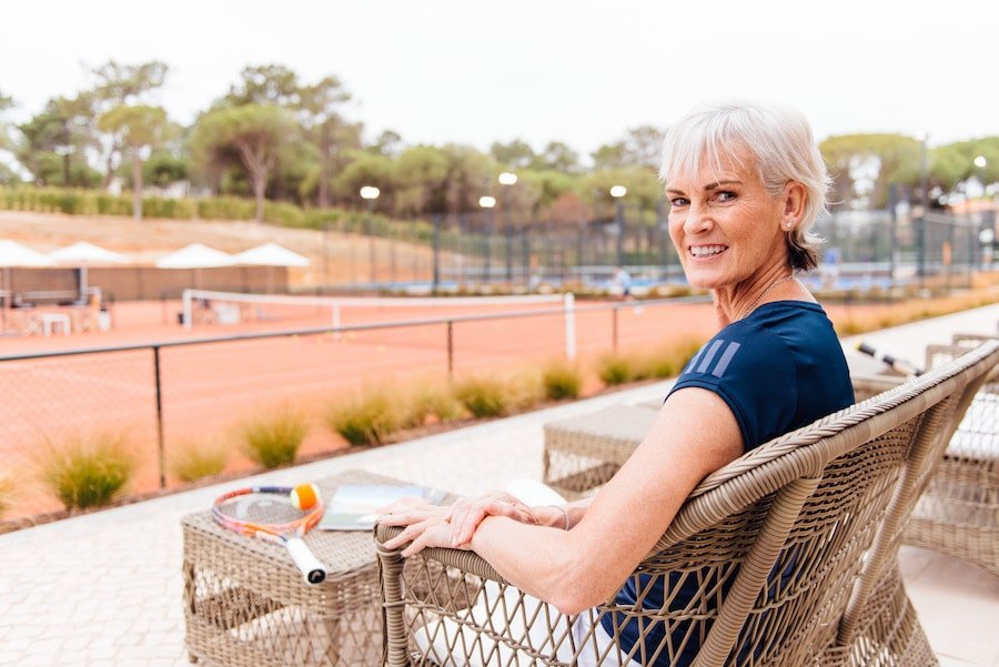 Judy Murray relaxes at The Campus in Portugal