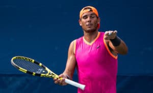 Rafa Nadal practises at US Open 2019