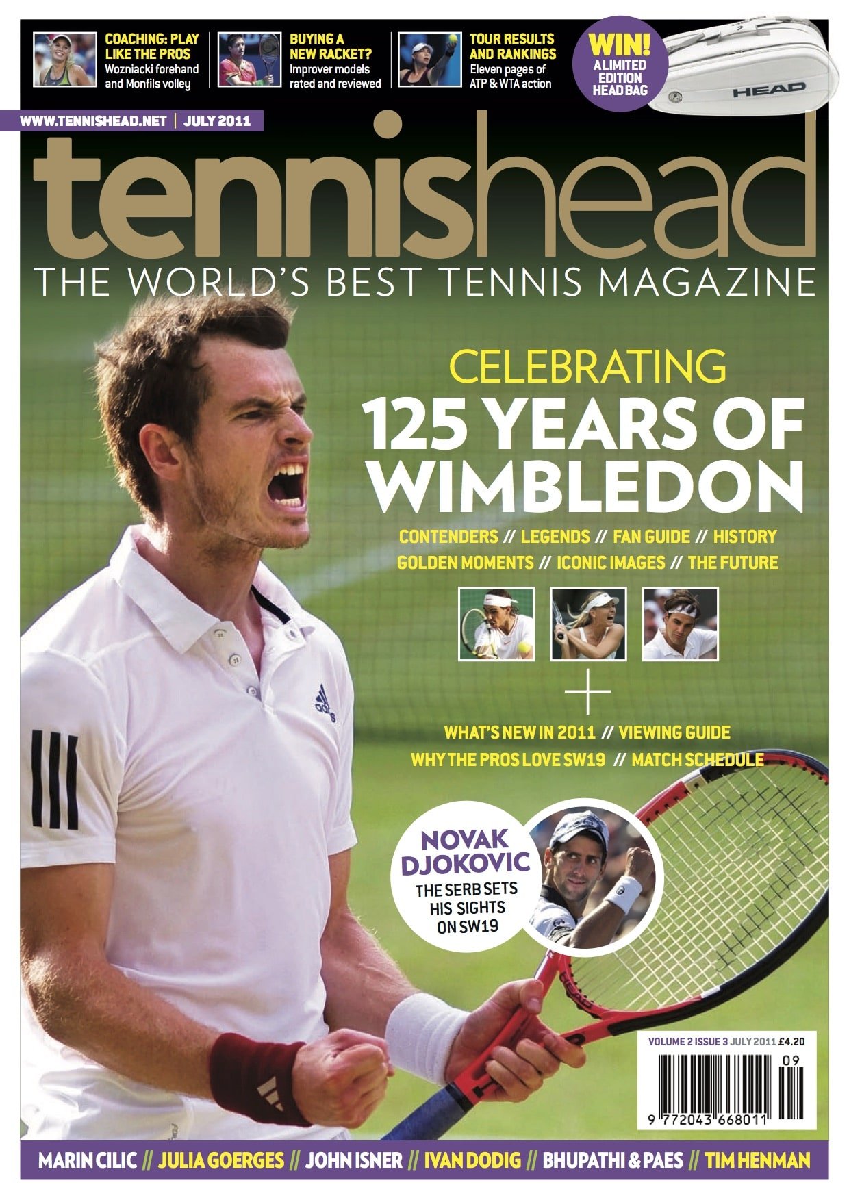 Tennishead, the world's best tennis magazine since 2010