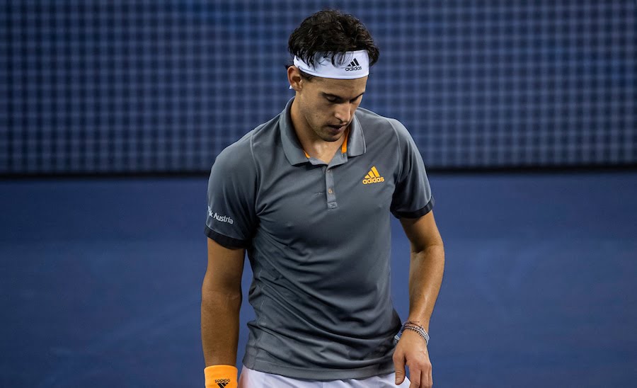 Dominic Thiem looks down Shanghai 2019