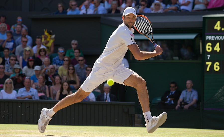 Ivo Karlovic backhand Wimbledon