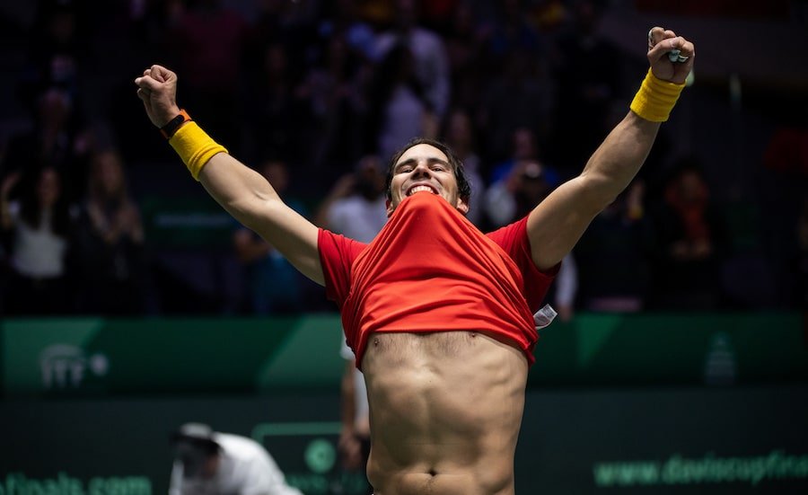 Rafa Nadal celebrates winning 2019 Davis Cup