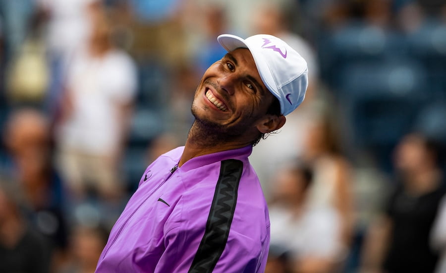 Rafa Nadal smiles jokes US Open 2019