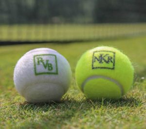 Monogrammed tennis balls