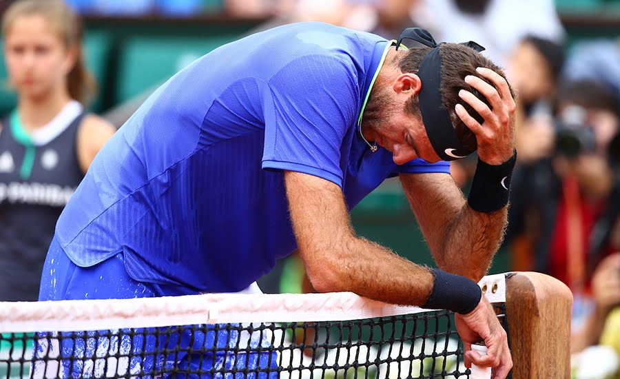 Juan Martin Del Potro slumped