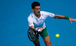 Novak Djokovic in action at Australian Open