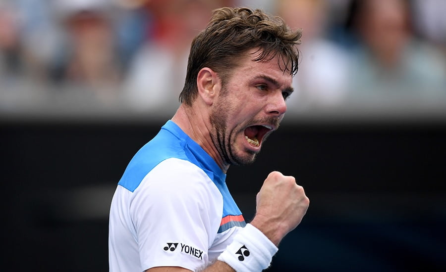 Stan Wawrinka roars at Australian Open