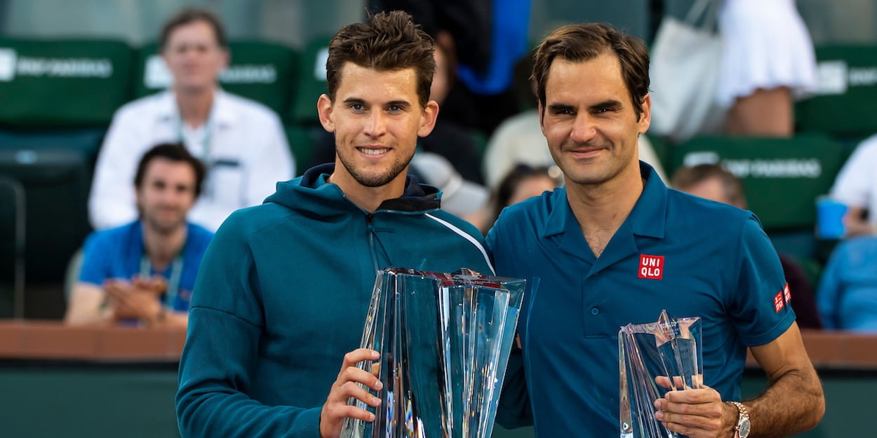 Dominic Thiem Roger Federer Indian Wells 2019