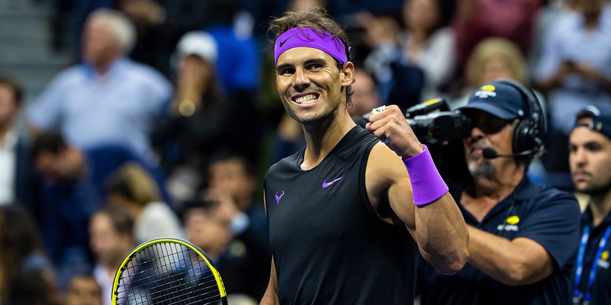 Rafael Nadal celebrates