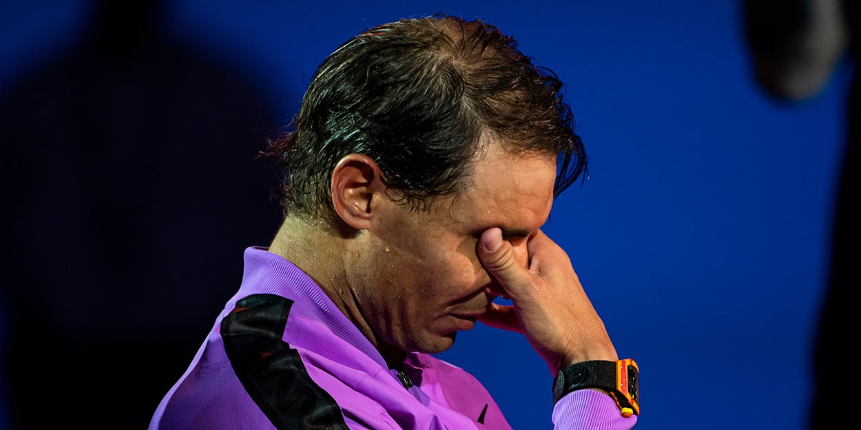 Rafael Nadal crying