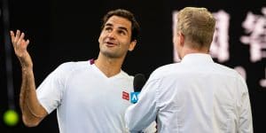 Roger Federer interviewed at Australian Open