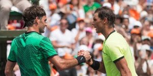 Federer Nadal shake hands after match