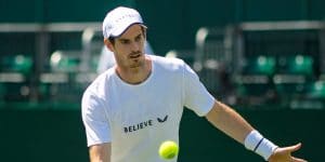 Andy Murray forehand volley Wimbledon