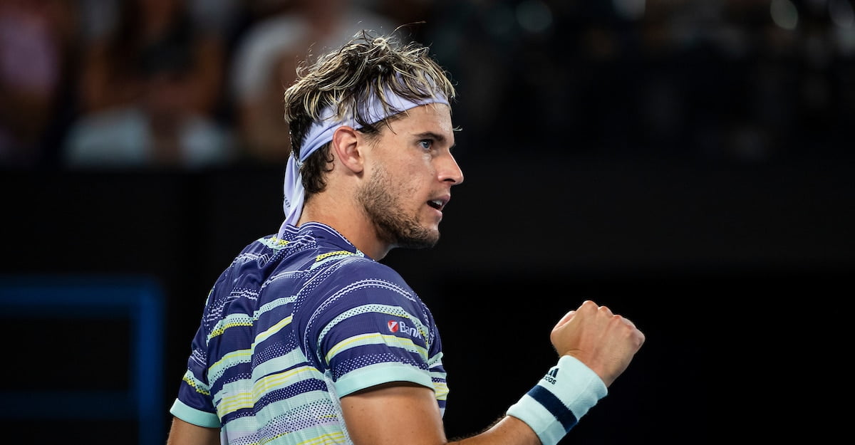 Dominic Thiem punches air at Australian open 2020 before losing final to Novak Djokovic