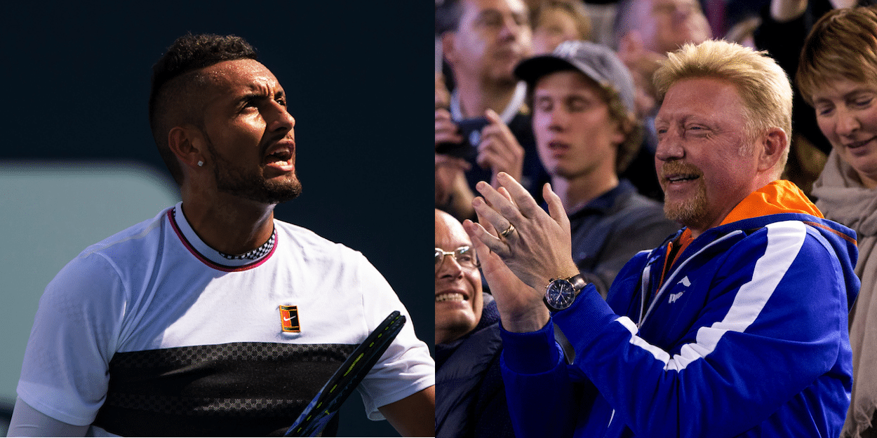 Nick Kyrgios Boris Becker spat