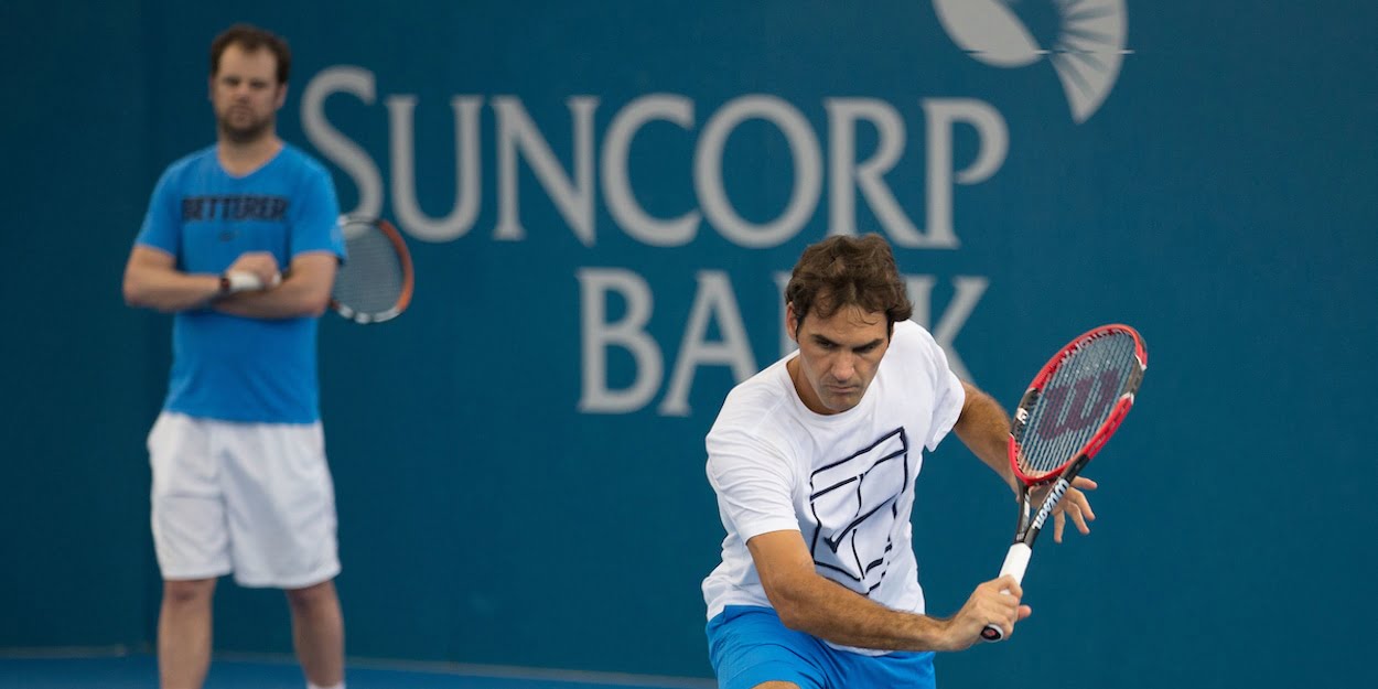 Roger Federer practise