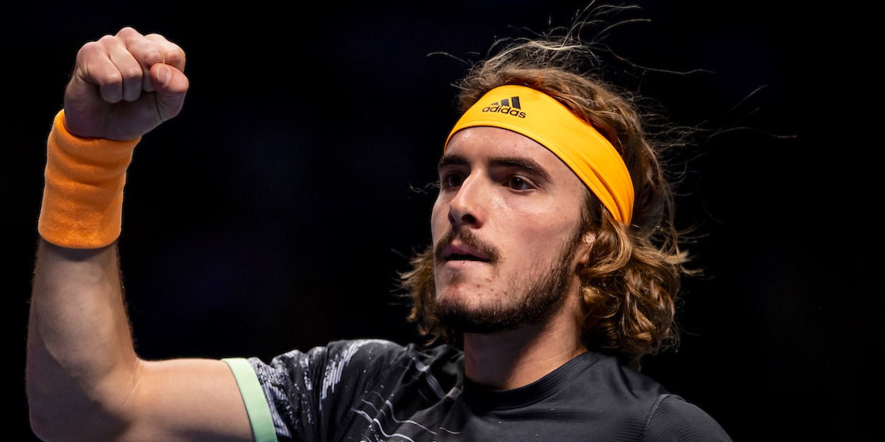 Stefanos Tsitsipas ATP Finals clenches fist