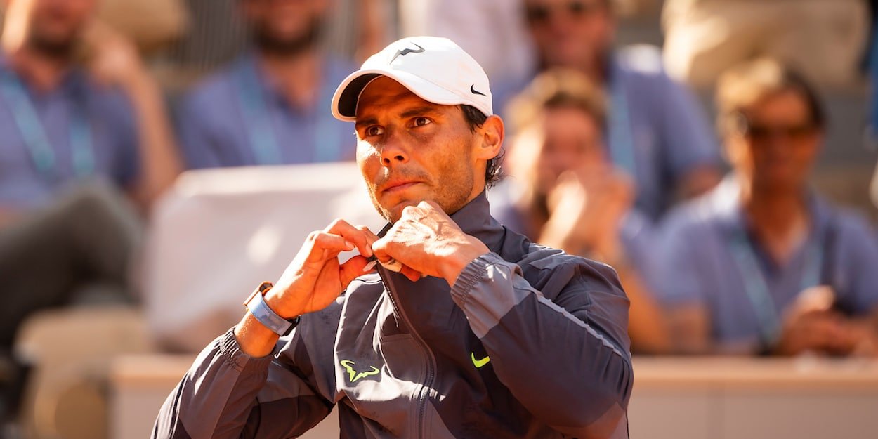 Rafa Nadal French Open 2019 takes off top