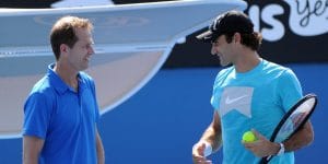 Roger Federer and his coach Stefan Edberg