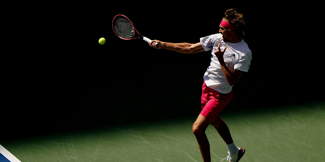 Alexander Zverev in US Open action