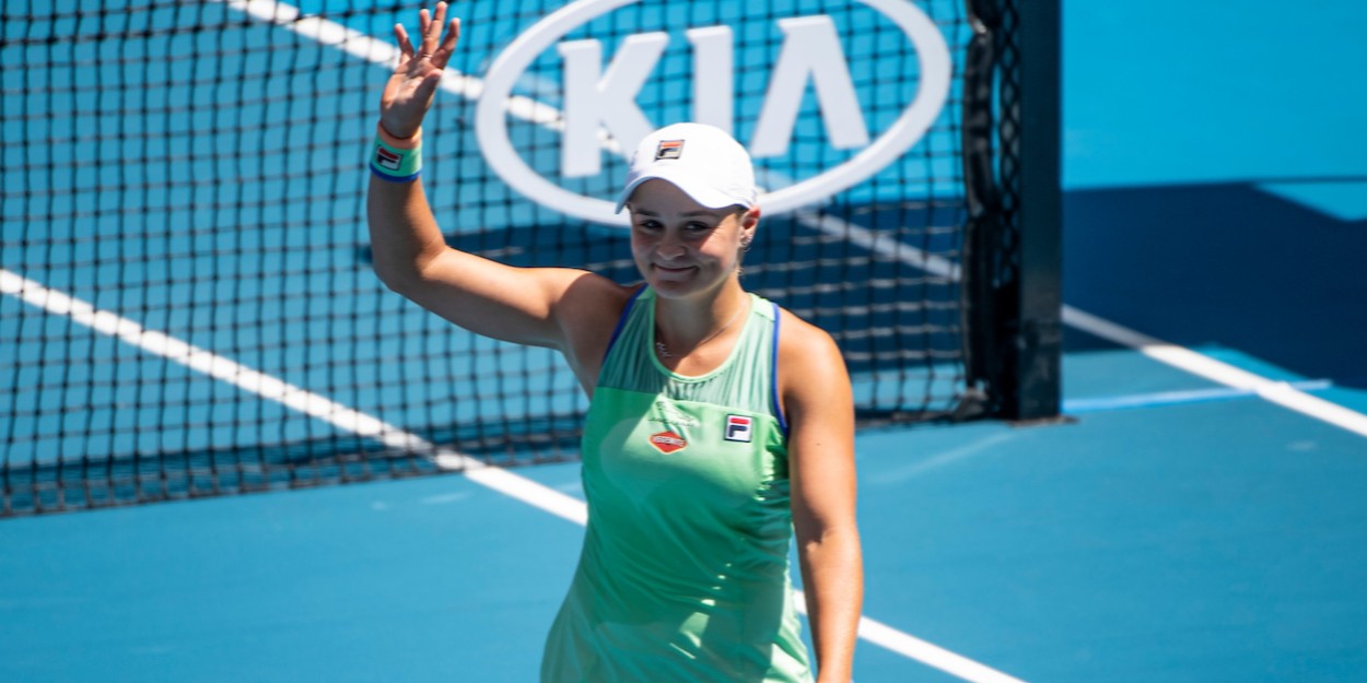 WTA star Ashleigh Barty waving