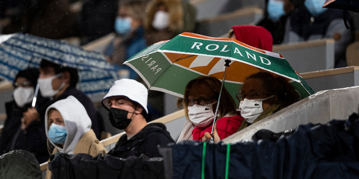 French Open raining with masks